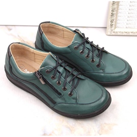 Zapatos cómodos mujer piel verde Helios 411 5