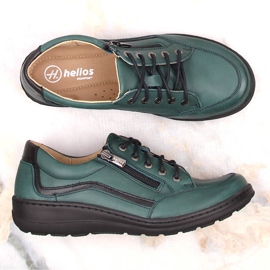 Zapatos cómodos mujer piel verde Helios 411 6