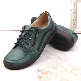 Zapatos cómodos mujer piel verde Helios 411 7