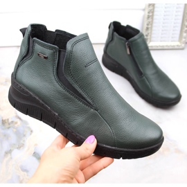 Botas cuña mujer cómodas de piel, aislantes verde Helios 552.566 1 Botas cuña mujer cómodas de piel, aislantes verde Helios 552.566 1
