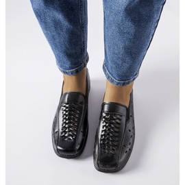 Sandalias Glafi caladas negras negro 2