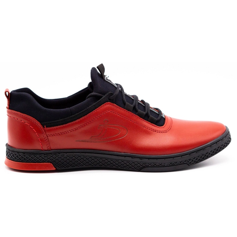 Polbut Zapato casual hombre piel rojo K24 con parte inferior negra 2 Polbut Zapato casual hombre piel rojo K24 con parte inferior negra 2