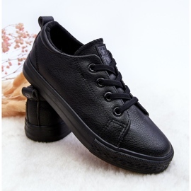 PE1 Deportivas Infantiles de Piel Negro Pauliana 4