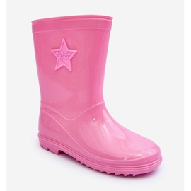 PG3 Botas de agua infantiles de goma rosa Malvi rosado 1
