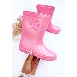 PG3 Botas de agua infantiles de goma rosa Malvi rosado 3