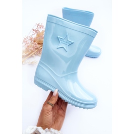 PG3 Botas de agua infantiles de goma Celeste Malvi azul 2