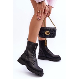 Botas de trabajo de cuero negro Lonevis marrón 7