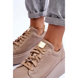 Deportivas de Piel con Plataforma Maciejka 06191-04 Beige 8