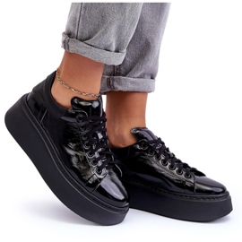 Lemar Deportivas Mujer Charol Plataforma Negro Milonia 8