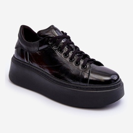 Lemar Deportivas Mujer Charol Plataforma Negro Milonia 1