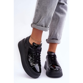 Lemar Deportivas Mujer Charol Plataforma Negro Milonia 3