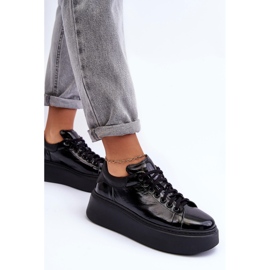 Lemar Deportivas Mujer Charol Plataforma Negro Milonia 5