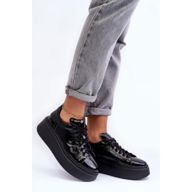Lemar Deportivas Mujer Charol Plataforma Negro Milonia 2