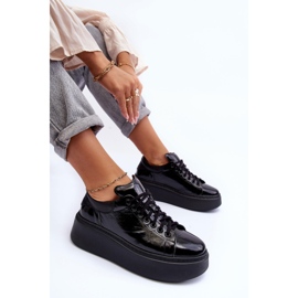 Lemar Deportivas Mujer Charol Plataforma Negro Milonia 6