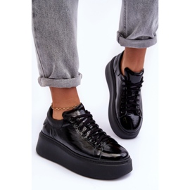 Lemar Deportivas Mujer Charol Plataforma Negro Milonia 4