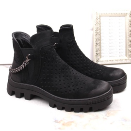 Botas trabajadoras mujer serraje negro Potocki 12028 2