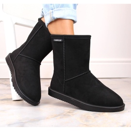 Botas de nieve sin cordones esquimales de ante para mujer, negras T.Sokolski EMU2241 negro 4