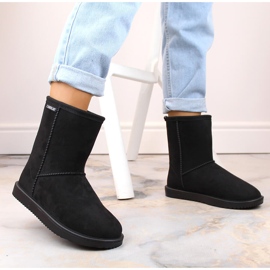 Botas de nieve sin cordones esquimales de ante para mujer, negras T.Sokolski EMU2241 negro 5