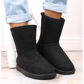 Botas de nieve sin cordones esquimales de ante para mujer, negras T.Sokolski EMU2241 negro 6