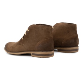 Kampol Botas de hombre, ante aislante 102KAM, marrón oscuro 4
