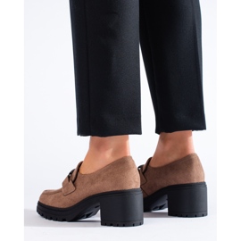 Vinceza Zapatos tacón Shelovet ante beige oscuro 3