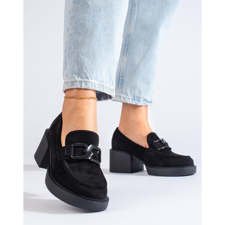 Zapatos tacón mujer Shelovet ante negro 2