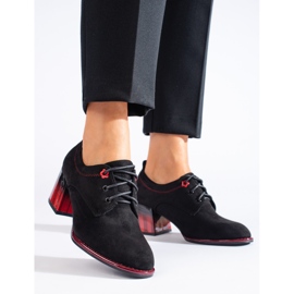 Zapatos tacón Shelovet ante negro 3