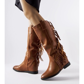 Botas cuña forradas Giorgia marrón 2