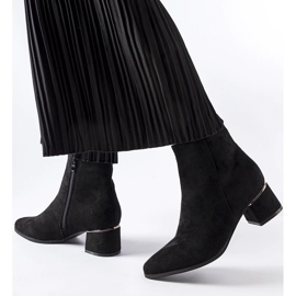 Botas Tayyib negras de tacón bajo negro 2