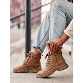 Botines Mujer Ante Insulados Beige Jailina 7