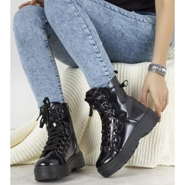 Botas negras sobre suela alta Orane negro 1