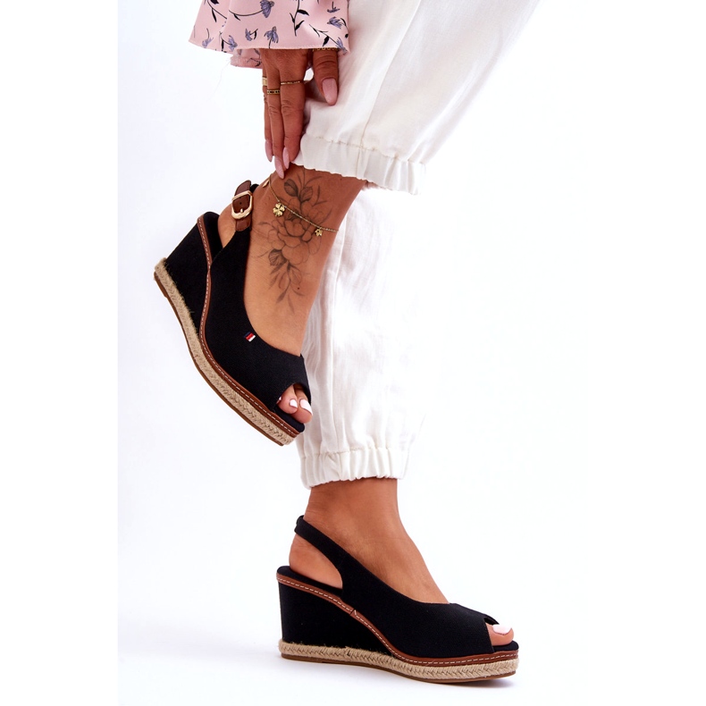 Sandalias Mujer Cuña Clásicas Negras Katie negro 1