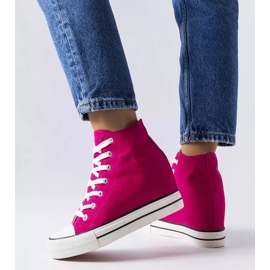 BM Zapatillas rosas con cuña de Spaventa. rosado 3