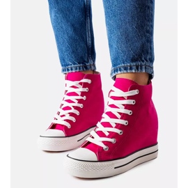BM Zapatillas rosas con cuña de Spaventa. rosado 4
