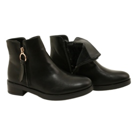 Botas para mujeres con cuero ecológico en Evento 21BT35-6416 Black Slider negro 4