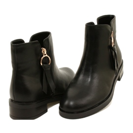 Botas para mujeres con cuero ecológico en Evento 21BT35-6416 Black Slider negro 3
