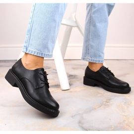 Zapatos mujer con cordones negros Sergio Leone BT194 7