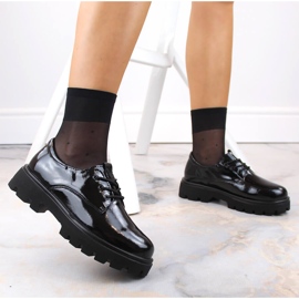 Zapatos con cordones mujer charol negro Filippo DP4729 6