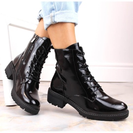 Botas aislantes de mujer en charol, negro Vinceza 10662 4