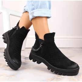 Botas trabajadoras mujer serraje negro Potocki 12028 4