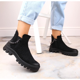 Botas trabajadoras mujer serraje negro Potocki 12028 5