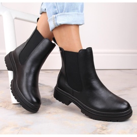 Botas Chelsea de mujer, negras, Potocki SZ12201 negro 4