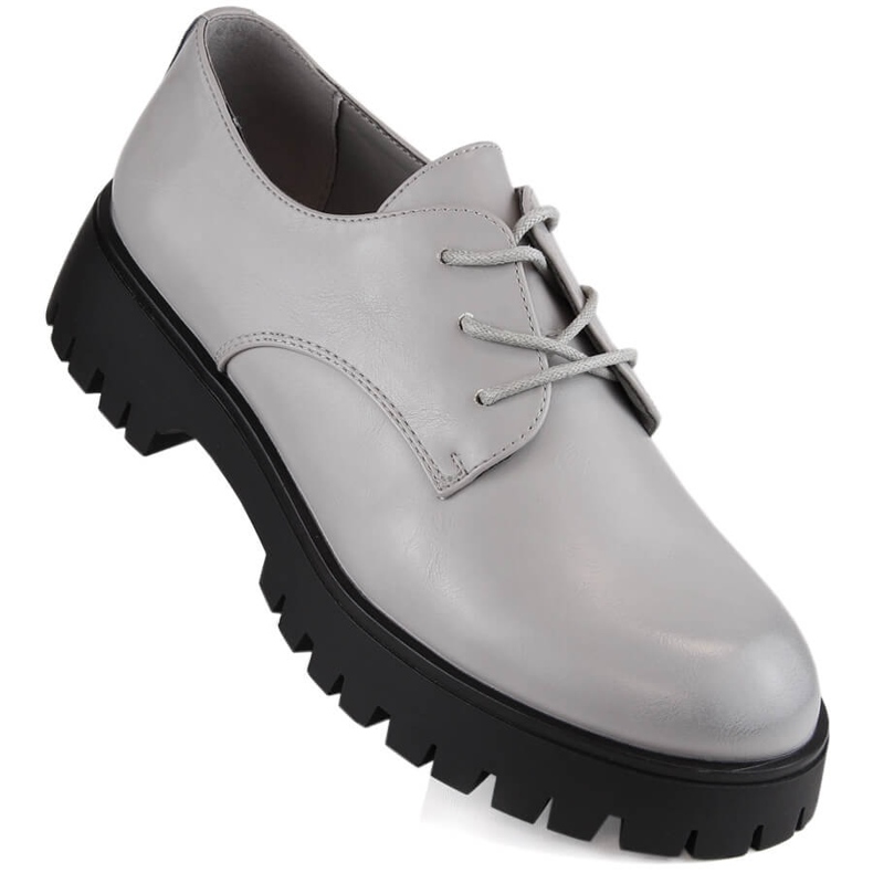 Zapatos oxford mujer gris Sergio Leone PB201 1