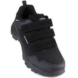 Zapatillas deportivas softshell trekking hombre con velcro negro American Club 1