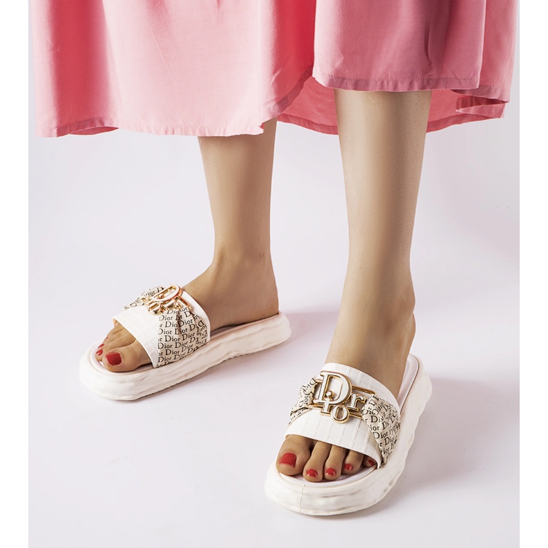 Inna Chanclas de goma decorativas blancas Bérard blanco 1