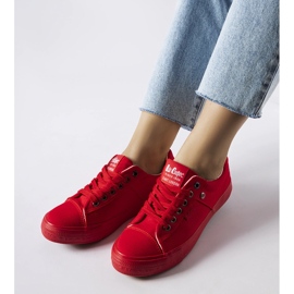 Zapatillas de tela rojas de Lee Cooper rojo 2