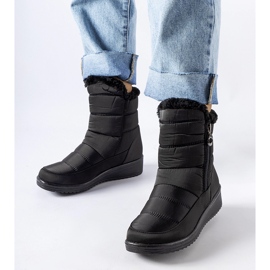 Botas de nieve negras con cuña Mount baja. negro 1