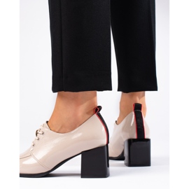 W. Potocki Zapatos mujer con cordones Potocki beige 2