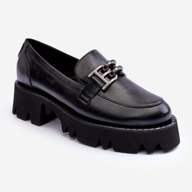 Laura Messi Mocasines Mujer Piel Con Adorno Negro Lyndani 1