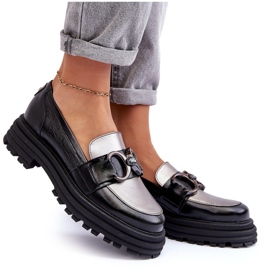 Laura Messi Mocasines Mujer Piel Tacón Plano, Negro Elkiza 8